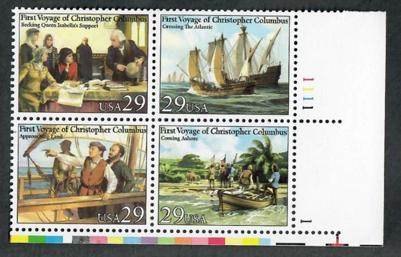 2620 - 2623 First Voyage of Columbus  MNH plate block - LR