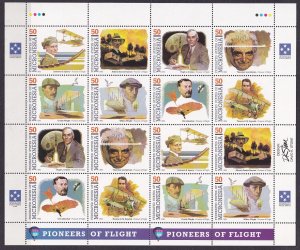 1993 Micronesia  302-309ZB Pioneers of Aviation and Cosmonautics 20,00 €