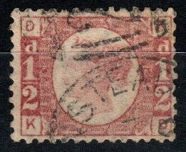 Great Britain #58 Plate 20 F-VF Used CV $50.00 (A540)