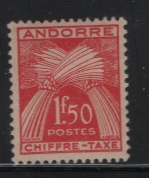 ANDORRA, J25, HINGED, 1943-46, WHEAT SHEAVES