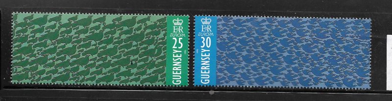 GUERNSEY, 551-552, MNH ,EUROPA - DOVES
