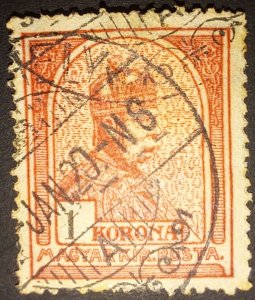 Hungary stamp Magyar posta (1908 - SC 81 & 82) Brown Red Used Franz Josef I