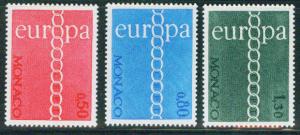 MONACO Scott 797-799 MNH** Europa 1971 stamp set CV$15