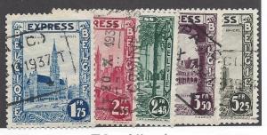 Belgium, E1-E5, Special Delivery Singles,  **Used**