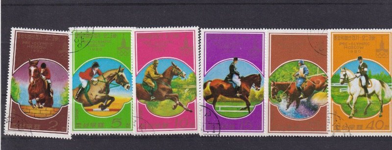 SA Korea 1978 Pre-Olympics Moscow 1980 used stamps