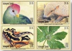 United Nations NY 2018 Endangered Species Singles MNH 