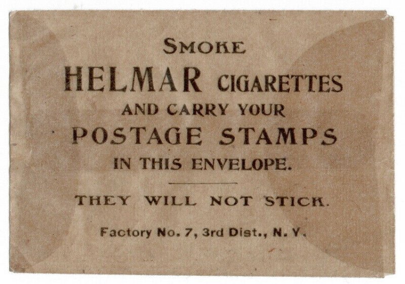 (I.B) US Cinderella : Helmar Cigarettes Stamp Envelope