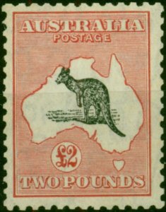 Australia 1934 £2 Black & Rose SG138 BW58Dt Colour Spot North of Bight Superb...