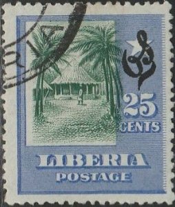 Liberia, #O65 Used  From 1909-12