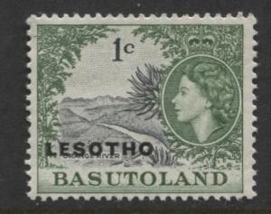 Lesotho -Scott 6 - Basuto Overprint -1966 - MNH - Single 1c Stamp