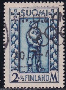 Finland 1938 Sc B34 Soldier Stamp Used