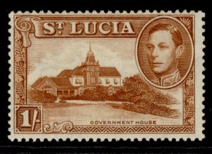 ST. LUCIA GVI SG135, 1s brown, M MINT.