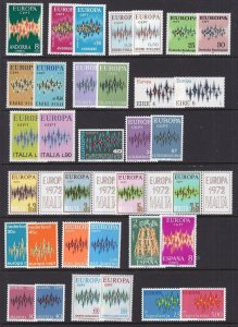 Europa 1972, 17 Sets Including Spanish Andorra MNH