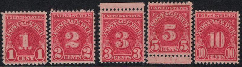 MALACK J80 - J84 F/VF OG NH, nice set ** Stock Photo - you...MORE...w6935