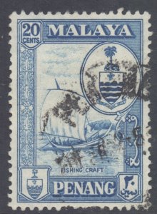 Malaya Penang Scott 62 - SG61, 1960 Pictorial 20c used