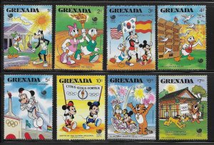 Grenada 1582-1589 Disney 1988 Summer Olympics MNH c.v. $13.00