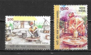 India 3005-6 Potter's set MNH