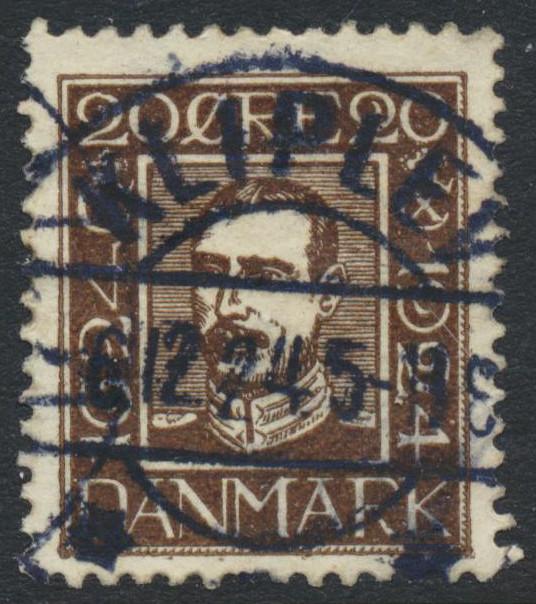Denmark Scott 175 (AFA 143), 20ø Postal Anniversary FVF used