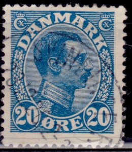 Denmark 1913-28, King Christian X, 20 ore, used