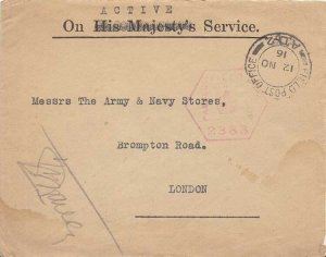 Great Britain Soldier's Free Mail 1916 Field Post Office, A.D.2 2nd Army, Wes...