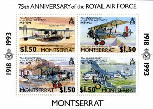 MONTSERRAT 834S/S  MNH SCV $7.25 BIN $4.00