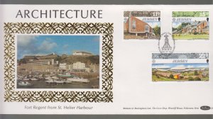 Jersey 1987 Europa  set 3 Benham Silk FDC