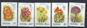 St Kitts 210-14 MNH 1987 Fungi