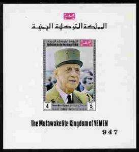 Yemen - Royalist 1969 Famous Men of History 4b De Gaulle ...