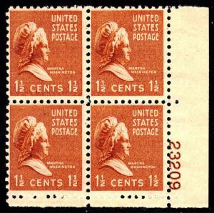 United States 805 - MH Plate Block - Plate 23209 LR