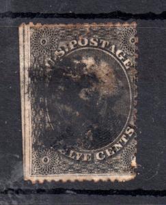 US 1857 12c black Washington used SC#36 WS9481