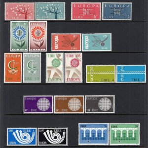 Ireland 1962-1984 Europa 10 Different Sets MNH