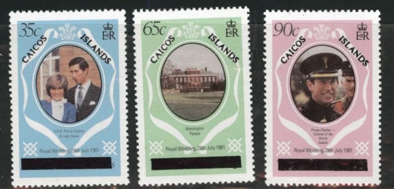 CAICOS Islands Scott 8-10 MNH** overprint set