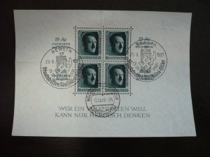 Stamps - Germany - Michel# 650 Block 11 - CTO Third Reich Souvenir Sheet