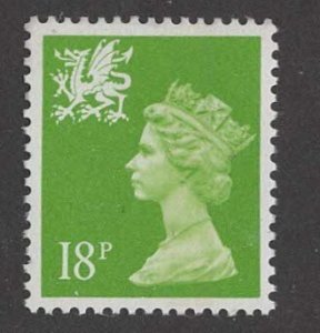 Great Britain-Wales # WMMH34   18p QE II    (1) Mint NH