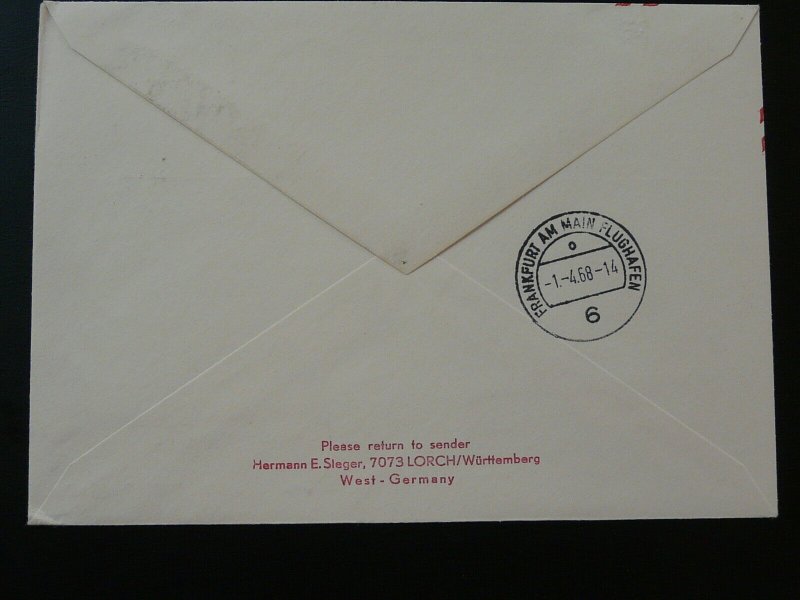 first flight cover Graz Frankfurt 1968 Austrian Airlines AUA ref 95926