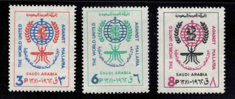 Saudi Arabia Scott 252-254 MH* 1962 WHO Malaria Eradication set