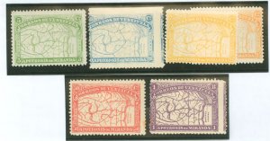 Venezuela #137-139/139a-141 Unused Single (Complete Set) (Maps)