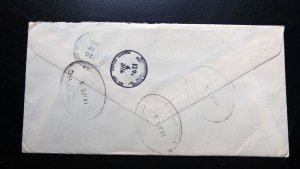 KUWAIT 1976 REGISTERED COVER TO CANADA RECEIVING CANCEL ON BACK