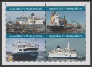 MADAGASCAR - 2020 - Shipping - Perf 4v Sheet - MNH - Private Issue