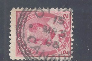 CANADA #90 USED 2c KEVII SOCKED-ON-NOSE 3-RING CANCEL OTTAWA MAR 5 1908  BS27459