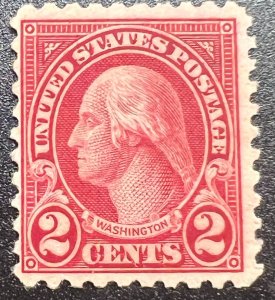 Scott#: 583 - George Washington 2¢ 1924 BEP single stamp MNHOG - Lot E2