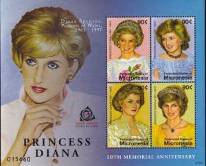 US 731 Trust Territories Micronesia NH VF Princess Diana M/S