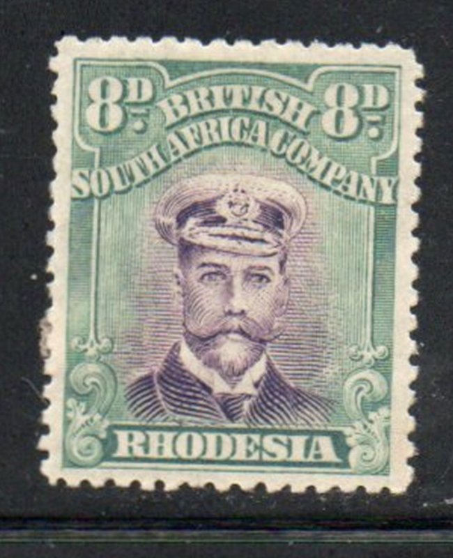 Rhodesia Sc 128 1913 8d gray green & black George V  stamp mint