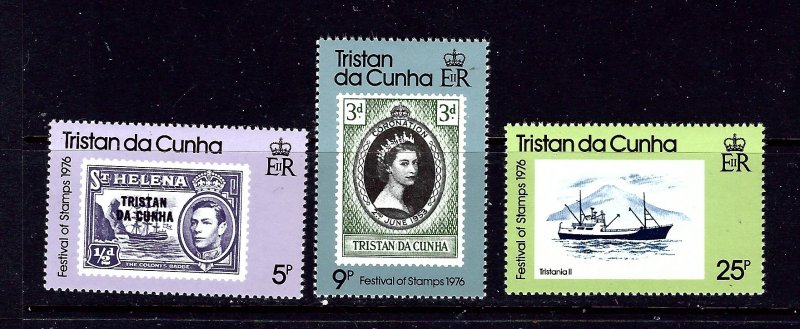 Tristan da Cunha 206-08 MNH 1976 Festival of Stamps