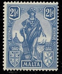 Malta #104 MH 2-1/2d statue off ctr