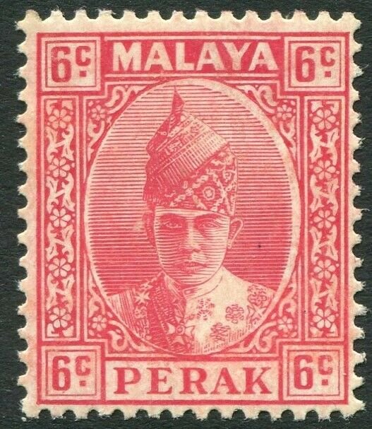 PERAK-1939 6c Scarlet Sg 109 MOUNTED MINT V42832