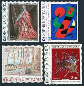 France 1394-1397,MNH. ARPHILA-1975G.Mathieu.P.de Champaigne,J.Miro,A.Sisley.