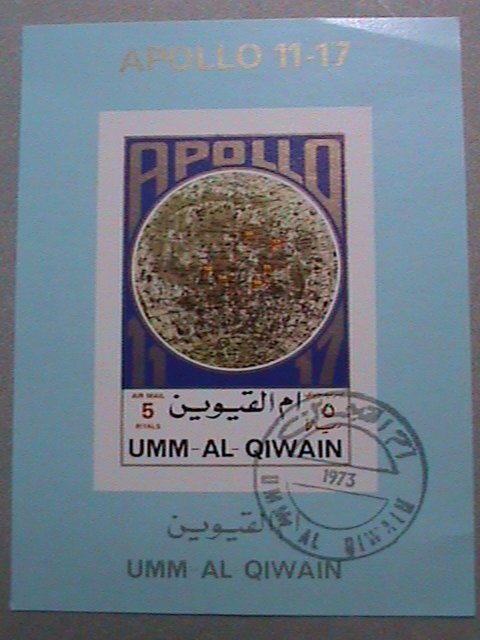 UMM AL QIWAIN AIRMAIL STAMP: 1973   SPACE SHIP APOLLO 11-17 CTO MNH S/S #1