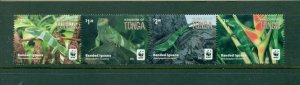 Tonga #1290 (2016 Iguana WWF strip) VFMNH CV $7.50