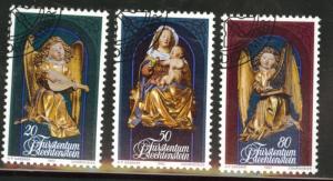 LIECHTENSTEIN Scott 751-753 used CTO 1982 Christmas set